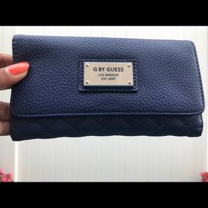 Blue Leather Guess Wallet